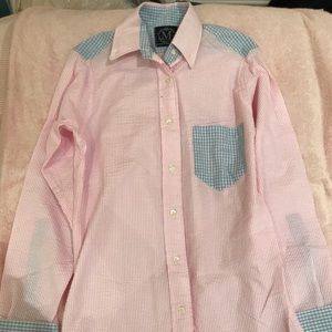 Button down gingham long sleeve